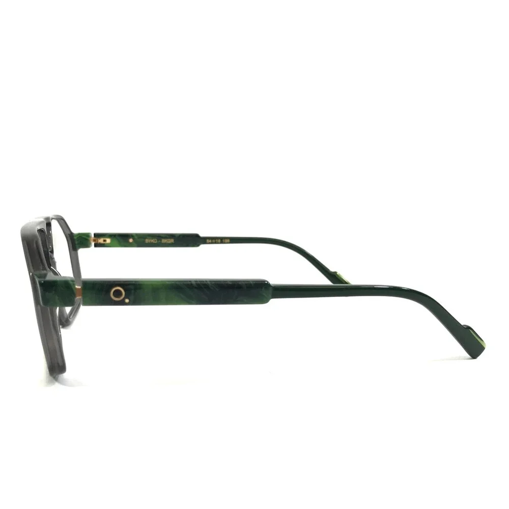 Etnia Barcelona Eyeglasses Frames SYKO BKGR Black Green Full Rim 54-16-138